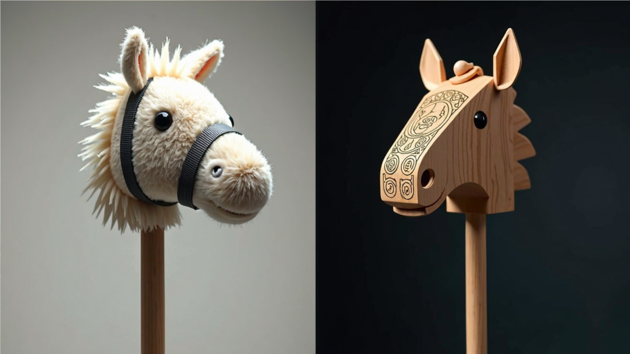 Traditional and modern hobby horses